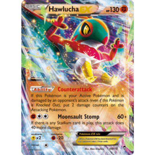 Hawlucha EX 064/111  - Holofoil XY  Furious Fists - Ultra Rare