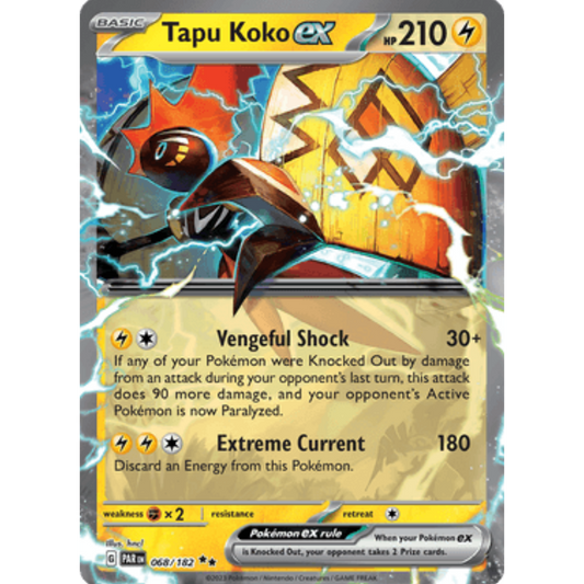 Tapu Koko ex 068/182  - Holofoil SV04 Paradox Rift - Double Rare