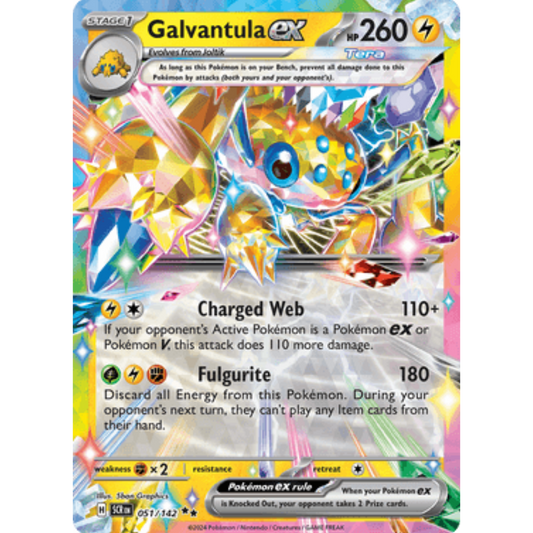 Galvantula ex 051/142  - Holofoil SV07 Stellar Crown - Double Rare
