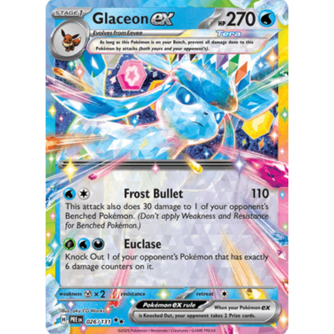 Glaceon ex 026/131  - Holofoil SV Prismatic Evolutions - Double Rare