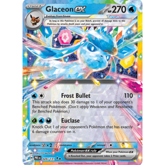 Glaceon ex 026/131  - Holofoil SV Prismatic Evolutions - Double Rare
