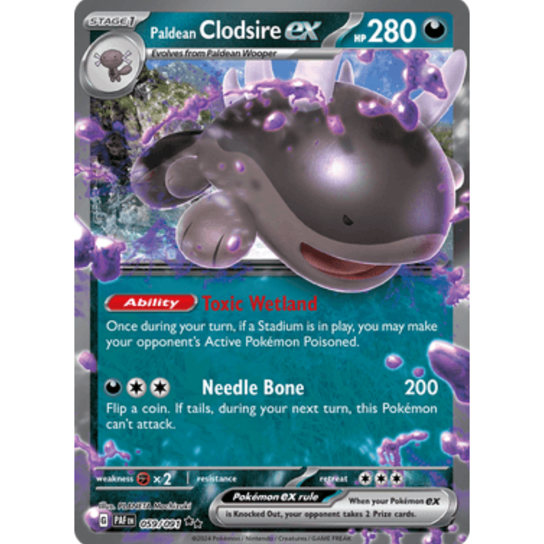 Paldean Clodsire ex 059/091  - Holofoil SV Paldean Fates - Double Rare