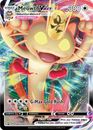 Meowth VMAX - SWSH005  - Holofoil Jumbo Cards - Promo