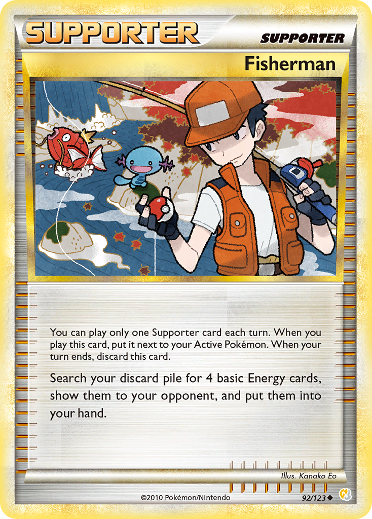 Fisherman 092  HeartGold SoulSilver - Uncommon