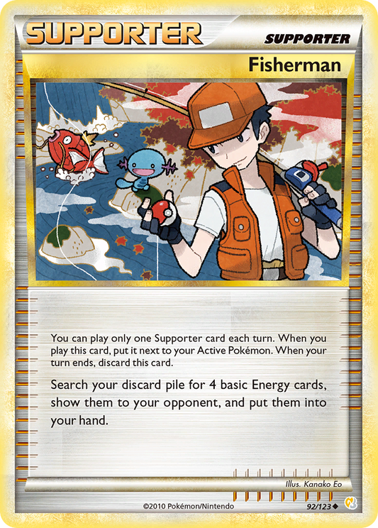 Fisherman 092  HeartGold SoulSilver - Uncommon