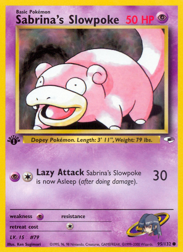 Sabrina's Slowpoke 095  - 1st Edition Gym Heroes - Common
