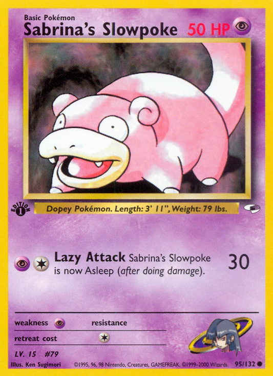 Sabrina's Slowpoke 095  - 1st Edition Gym Heroes - Common