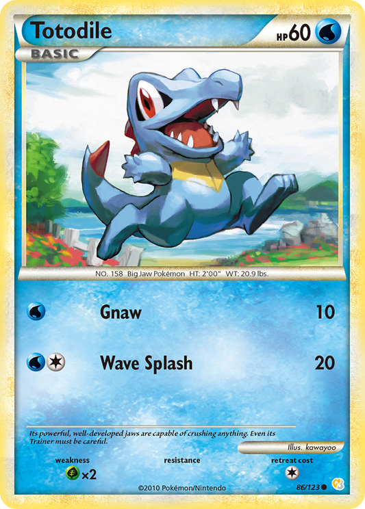 Totodile 086  HeartGold SoulSilver - Common