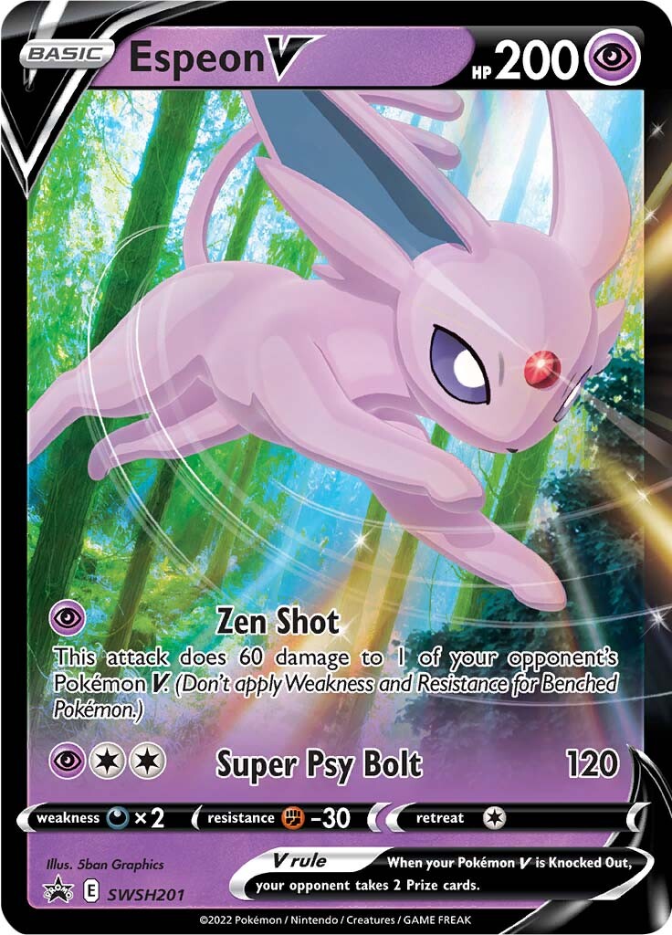 Espeon V SWSH201  - Holofoil SWSH Sword & Shield Promo Cards - Promo