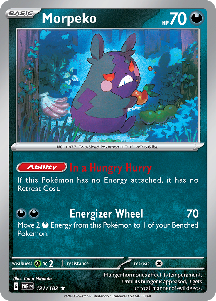 Morpeko 121/182  - Holofoil SV04 Paradox Rift - Rare