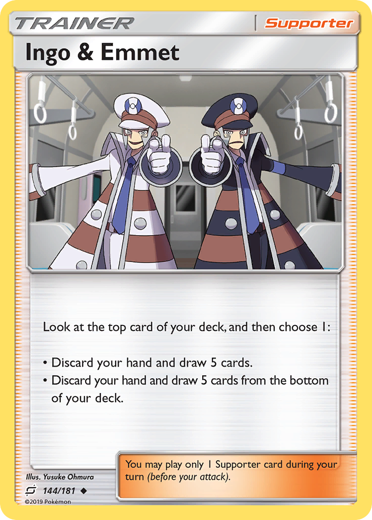Ingo & Emmet 144  SM  Team Up - Uncommon