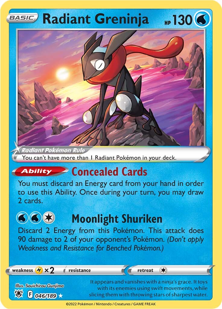 Radiant Greninja 046  - Holofoil SWSH10 Astral Radiance - Radiant Rare