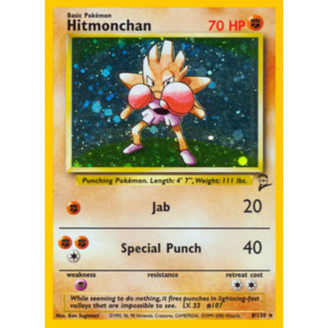 Hitmonchan 008  - Holofoil Base Set 2 - Holo Rare