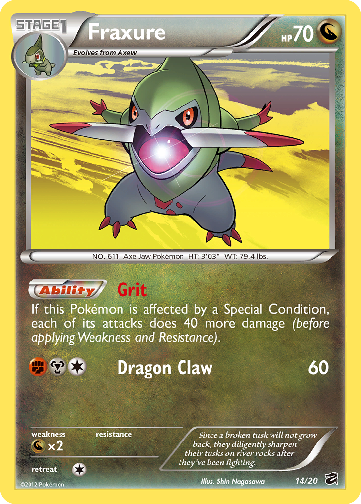 Fraxure (14)  - Holofoil Dragon Vault - Holo Rare