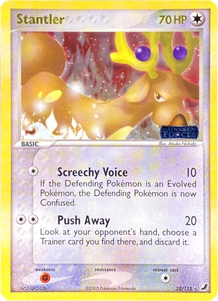 Stantler 032  - Reverse Holofoil Unseen Forces - Rare