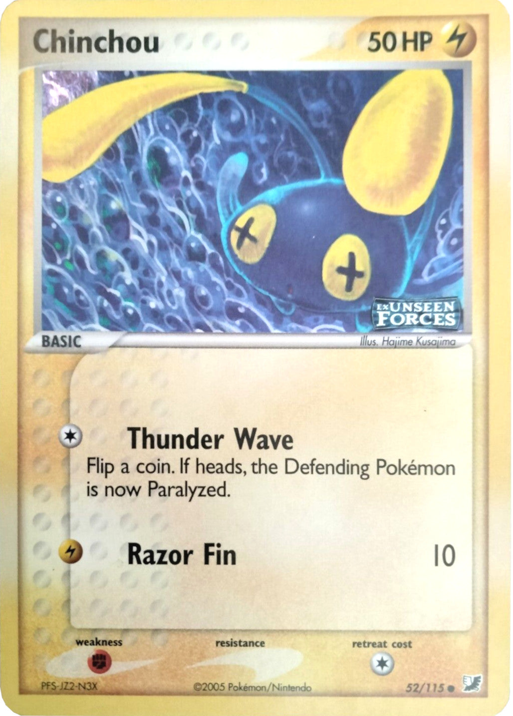 Chinchou/115  - Reverse Holofoil Unseen Forces - Common