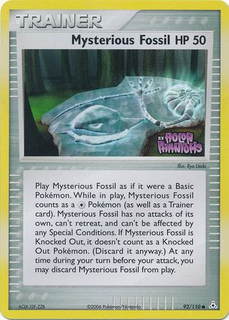 Mysterious Fossil  - Reverse Holofoil Holon Phantoms - Common