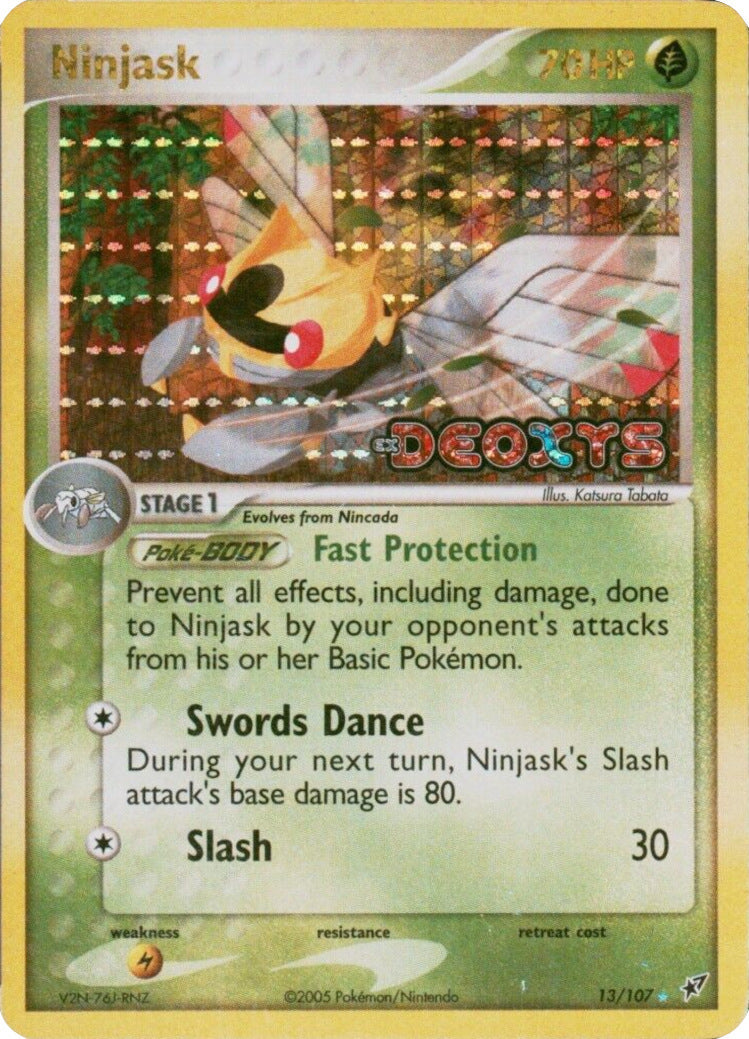 Ninjask  - Reverse Holofoil Deoxys - Holo Rare