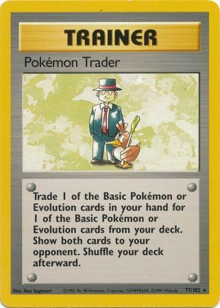 Pokemon Trader 077/102  Base Set - Rare