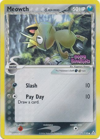 Meowth (Delta Species) 071  - Reverse Holofoil Holon Phantoms - Common