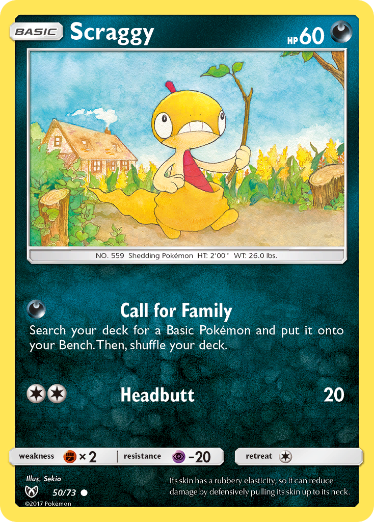Scraggy 050  Shining Legends - Common