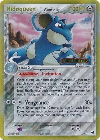 Nidoqueen (Delta Species)/101  - Reverse Holofoil Dragon Frontiers - Holo Rare