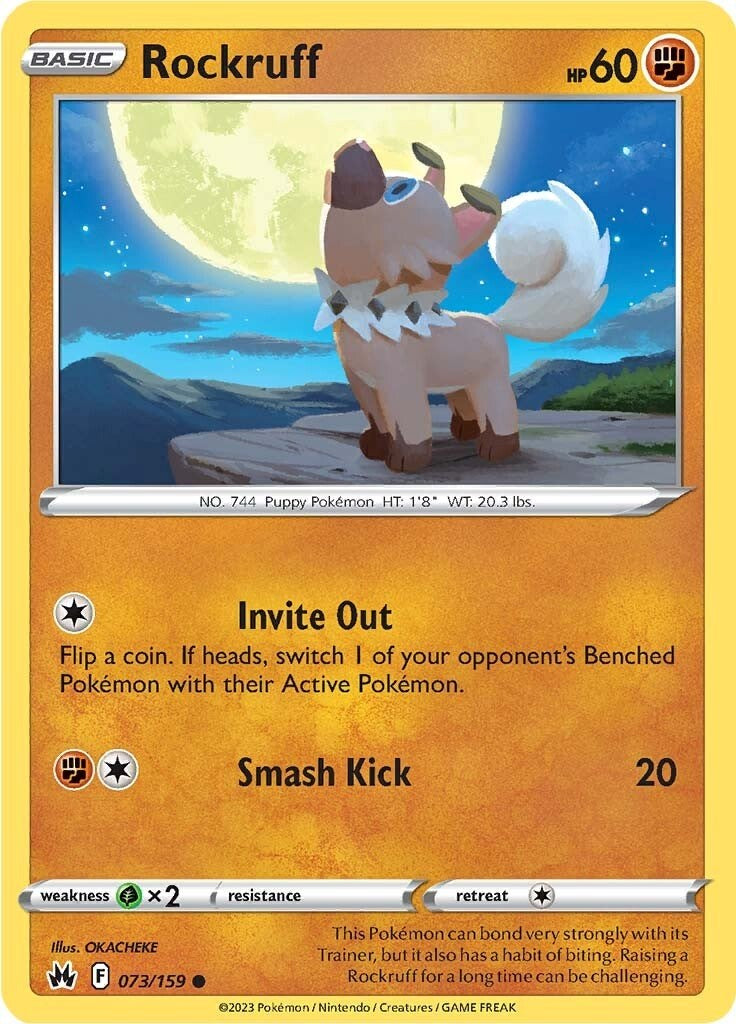 Rockruff 073  SWSH Crown Zenith - Common