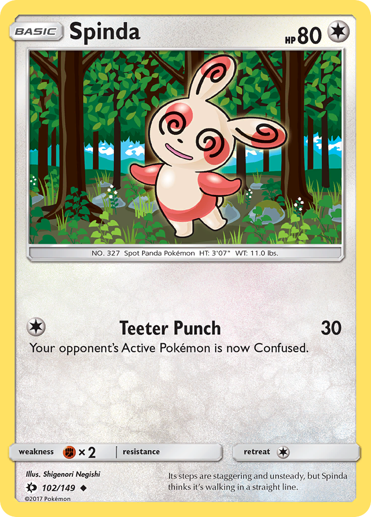 Spinda 102  SM Base Set - Uncommon