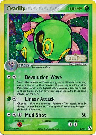 Cradily  - Reverse Holofoil Legend Maker - Holo Rare