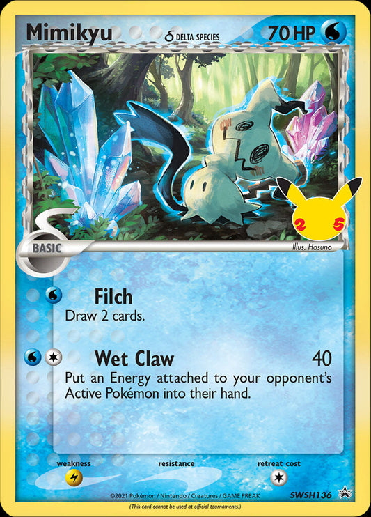 Mimikyu (Delta Species) - SWSH136  - Holofoil Jumbo Cards - Promo