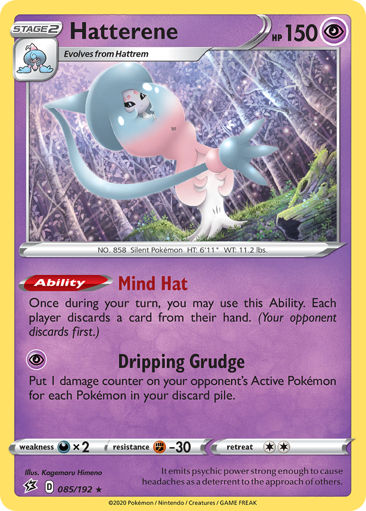 Hatterene 085  - Holofoil SWSH02 Rebel Clash - Holo Rare