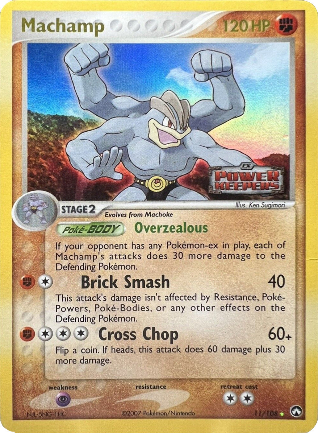 Machamp 011/108  - Reverse Holofoil Power Keepers - Holo Rare