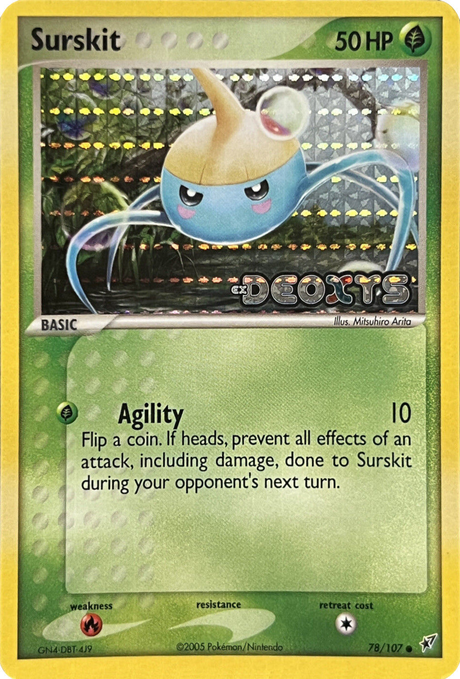 Surskit 078/107  - Reverse Holofoil Deoxys - Common