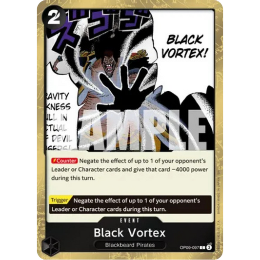 Black Vortex (Pirate Foil) (OP09-097) - Premium Booster -The Best- Vol. 2 Foil