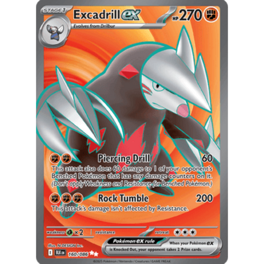 Excadrill ex 160/086  - Holofoil SV Black Bolt - Secret Rare