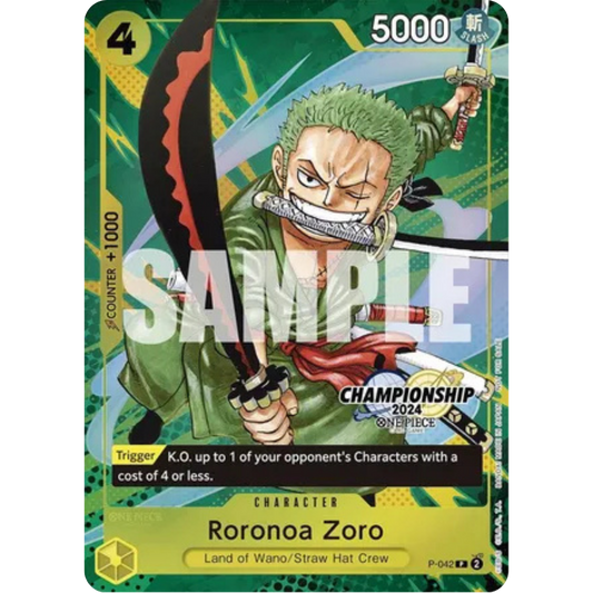 Roronoa Zoro (CS 2024 Event Pack Finalist) (P-042) - One Piece Promotion Cards Foil