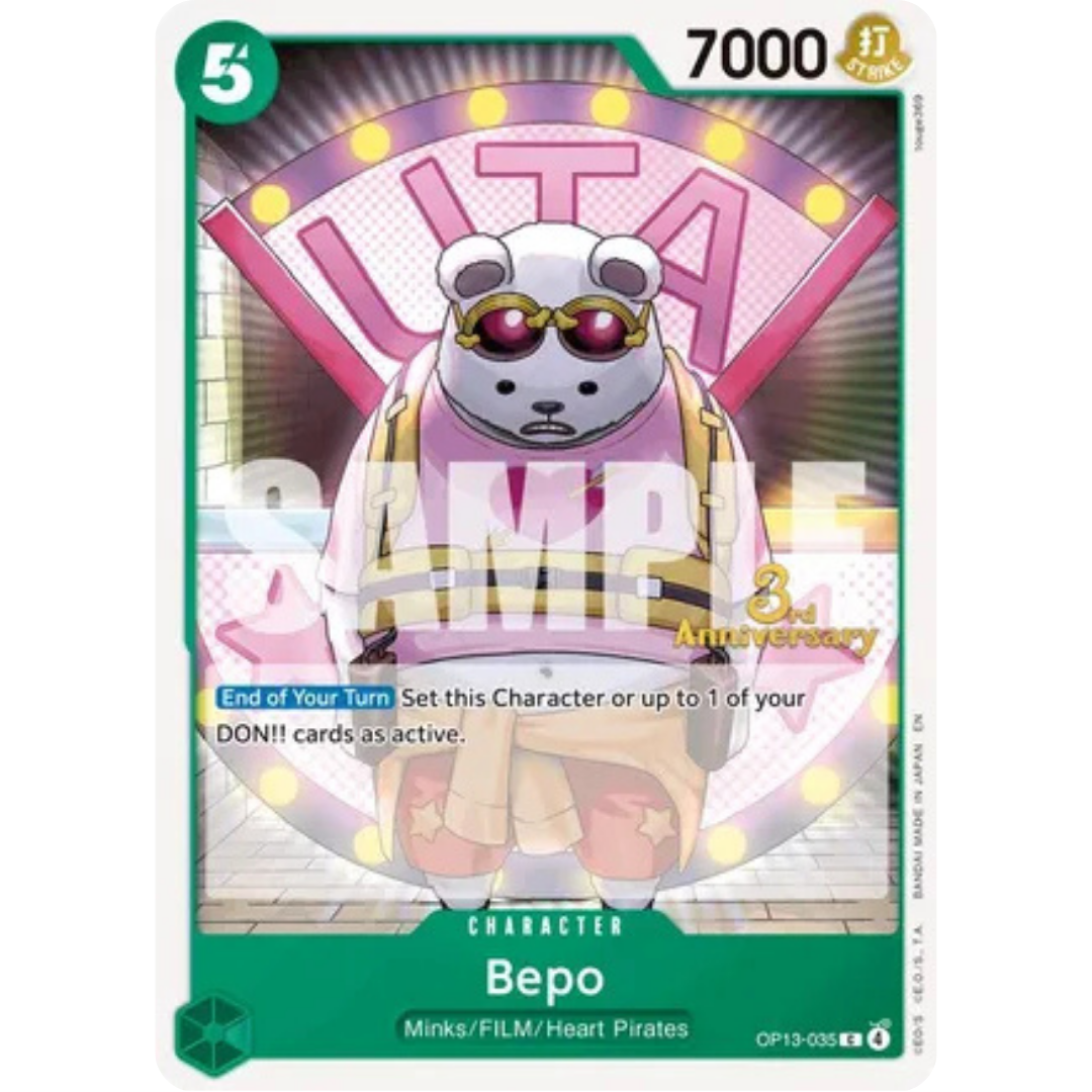 Bepo (OP13-035) - Carrying On His Will: 3rd Anniversary Tournament Cards
