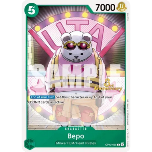 Bepo (OP13-035) - Carrying On His Will: 3rd Anniversary Tournament Cards
