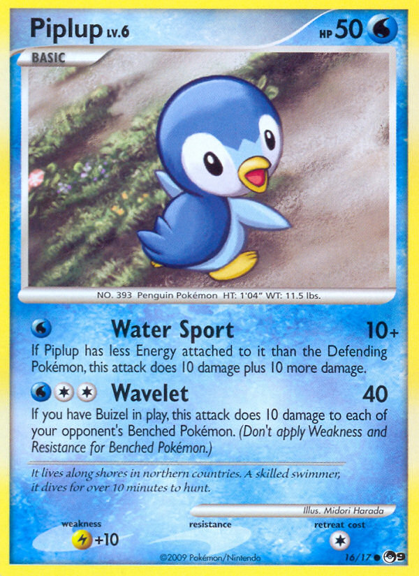 Piplup 016  POP Series 9 - Common