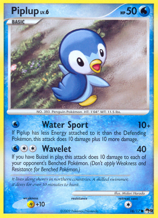 Piplup 016  POP Series 9 - Common