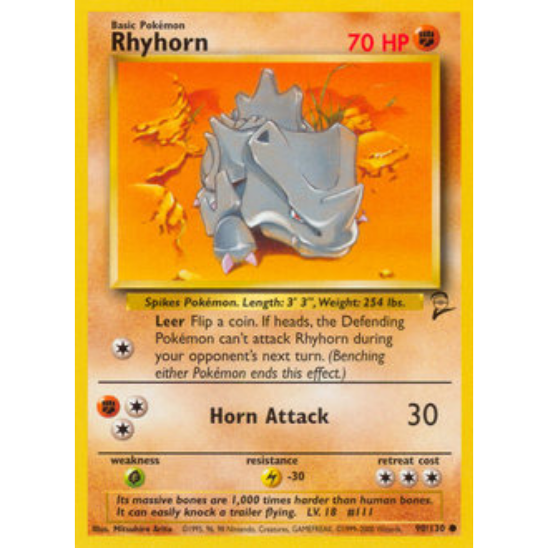 Rhyhorn 090  Base Set 2 - Common