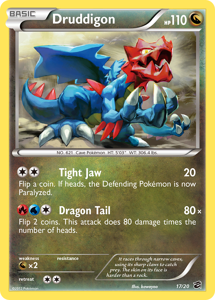 Druddigon 017  - Holofoil Dragon Vault - Holo Rare