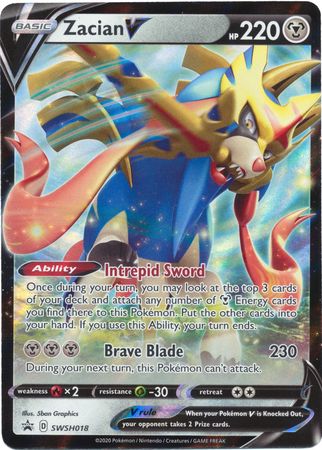 Zacian V SWSH018  - Holofoil SWSH Sword & Shield Promo Cards - Promo
