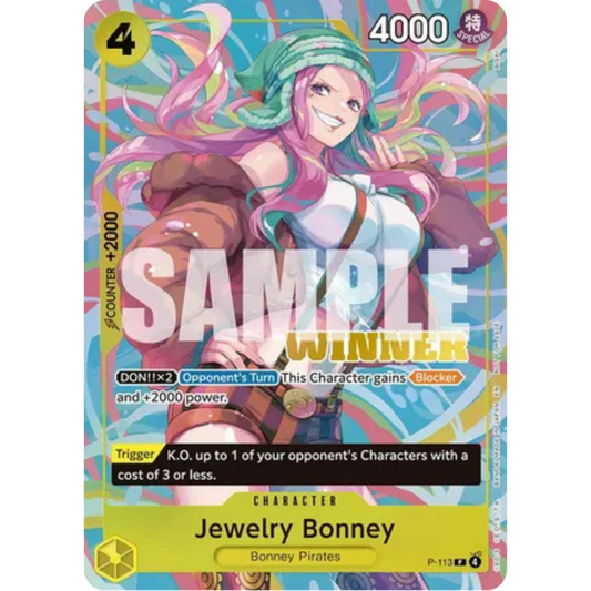 Jewelry Bonney (Heroines Battle Winner Pack) (P-113) - One Piece Promotion Cards Foil