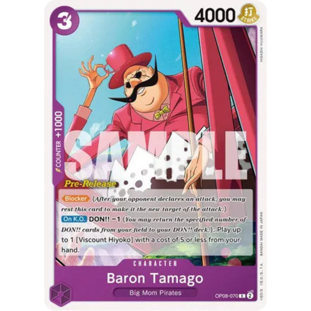 Baron Tamago (OP08-070) - Two Legends Pre-Release Cards
