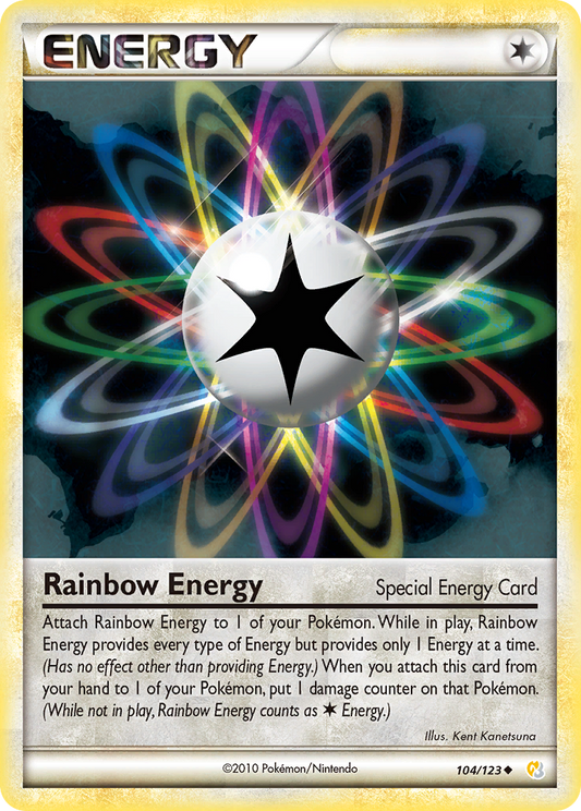 Rainbow Energy 104  HeartGold SoulSilver - Uncommon