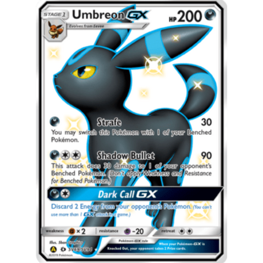 Umbreon GX SV69/SV94  - Holofoil Hidden Fates Shiny Vault - Shiny Holo Rare