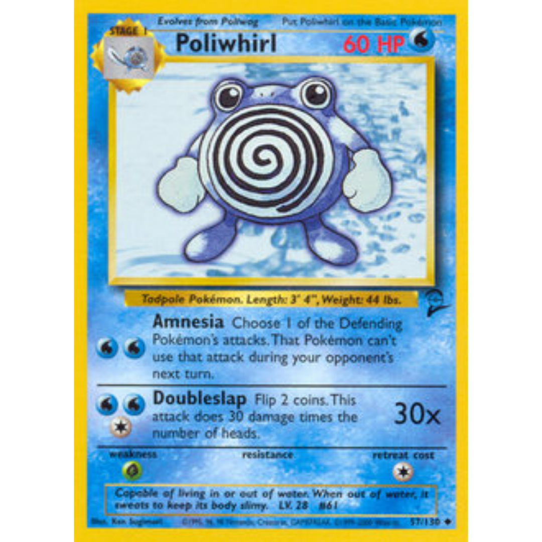 Poliwhirl 057  Base Set 2 - Uncommon
