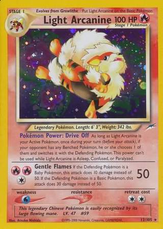 Light Arcanine  Neo Destiny - Holo Rare