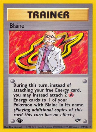 Blaine (100) 100  - 1st Edition Gym Challenge - Rare